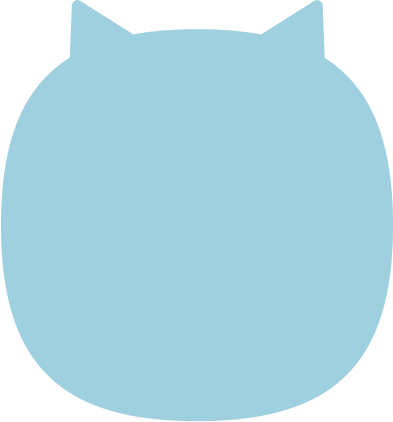 猫の顔の輪郭のイラスト