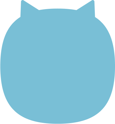 猫の顔の輪郭のイラスト