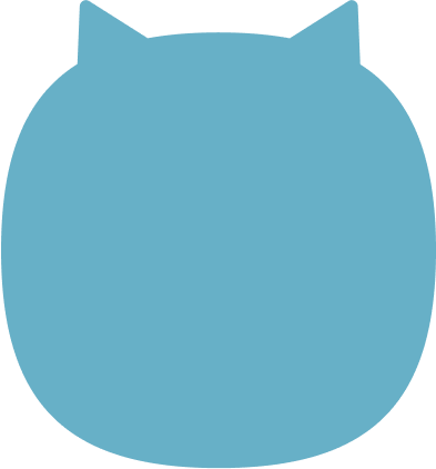 猫の顔の輪郭のイラスト