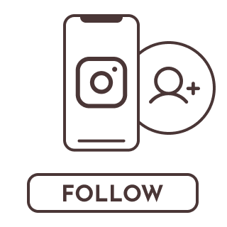 インスタグラムのフォローを模したイラスト