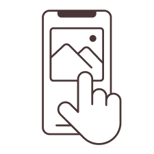 インスタグラムへの投稿を模したイラスト